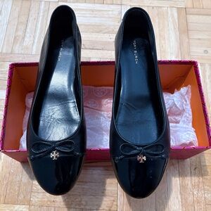 Tory Burch Black Cap Toe Ballet Flats